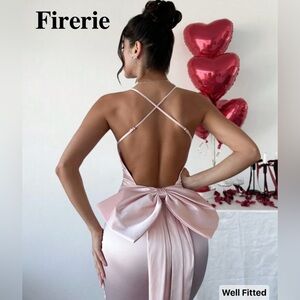 Elegant Pink Satin Dress